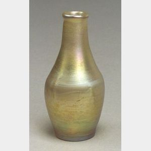 Tiffany Gold Favrile Cabinet Vase