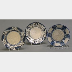 Three Dedham Pottery Plates