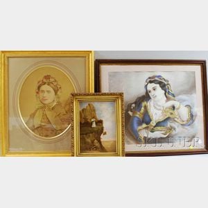 Lot of Three Framed Victorian Works of Art
