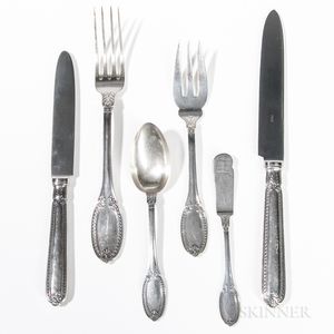 Thirty-five Pieces of Buccellati "Empire" Pattern Sterling Silver Flatware