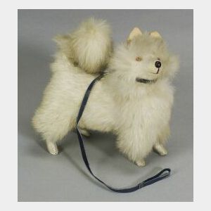 White Fur Candy Container Dog for a Fashionable Lady