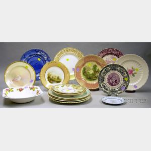 Fifteen Assorted Mostly English Decorated Ceramic Plates