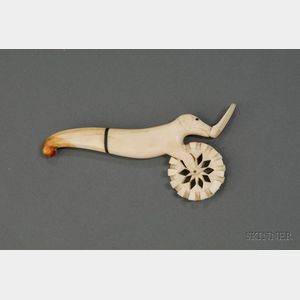 Carved Ivory Jagging Wheel