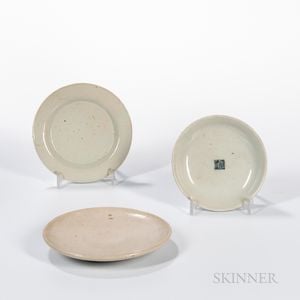 Three Small White Porcelain Dishes