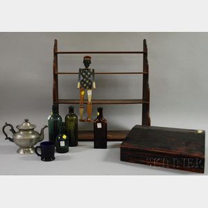 Group of Decorative Accessories, Glass, and Pewter