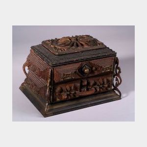 Tramp Art Jewelry Box
