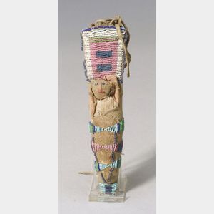 Northern Plains Beaded Hide Toy Cradle