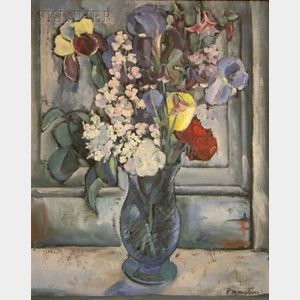 Prescott M. M. (Mike) Jones (American, 1904-1981) Still Life with Irises