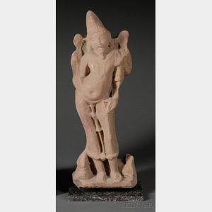 Carved Sandstone Figure