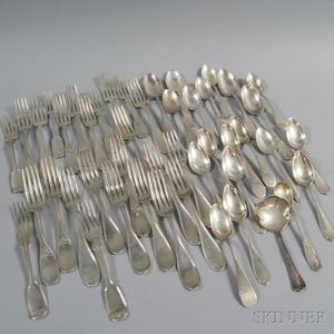 Assorted Group of Mostly Coin Silver Flatware