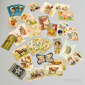 Group of Sewing-related Trade Cards