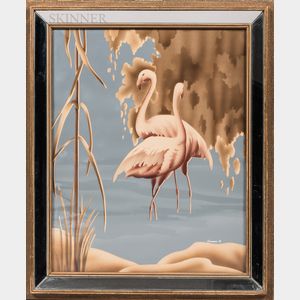 Three Turner Flamingos and Swan Prints