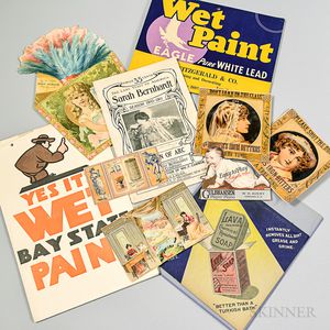Group of Trade Cards, Advertisements, Labels, and Other Ephemera