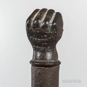 Cast Iron Advertising Clenched Fist Post