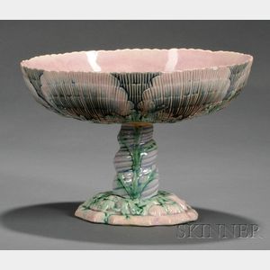 Etruscan Majolica Shell and Seaweed Compote
