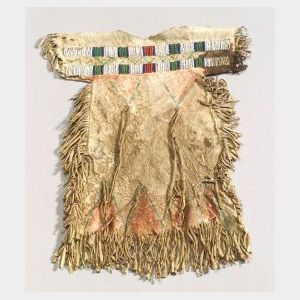 Plains Beaded and Painted Hide Doll&#39;s Dress