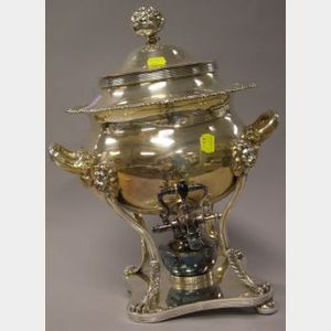 Georgian-style Silver Plated Hot Water Urn.(damage)