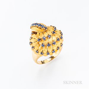 18kt Gold and Sapphire Ring