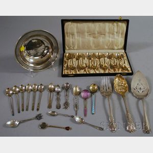 Group of Silver and Silver-plated Flatware and Other Items