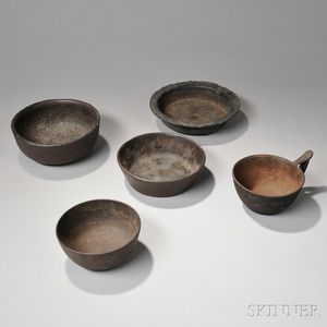 Five Cast Iron Bowls
