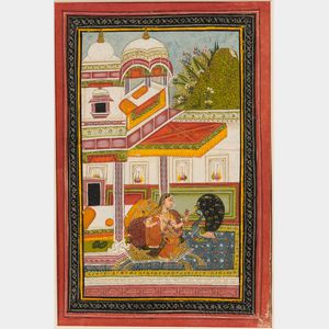 Painting of Gujari Ragini from a Ragamala Series