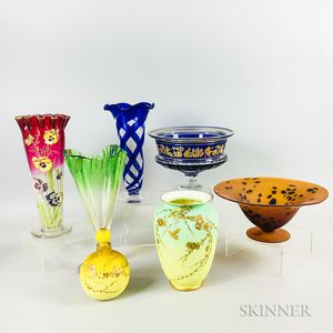 Seven Pieces of Art Glass