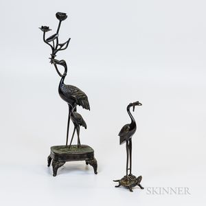 Two Asian Bronze Cranes