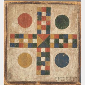 Polychrome Painted Double-Sided Game Board