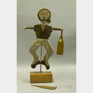 Painted Wooden Posed Sailor Whirligig