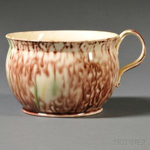 Staffordshire Cream-colored Earthenware Porridge Cup