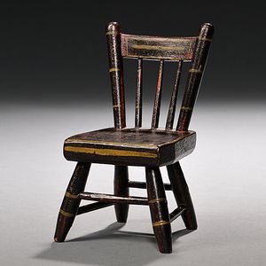 Miniature Paint-decorated Tablet-back Windsor Chair