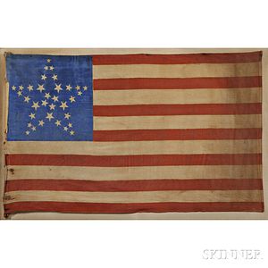 Cotton Thirty-four-star American Flag