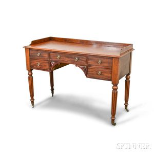 Regency-style Carved Mahogany Desk