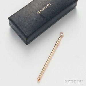 Tiffany & Co. 14kt Gold Retractable Swizzle Stick