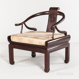 Rosewood Horseshoe-back Armchair