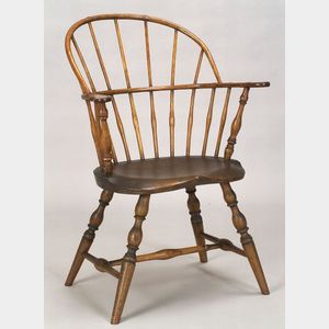 Windsor Sack-back Armchair, stamped &#34;E.Tracy&#34;