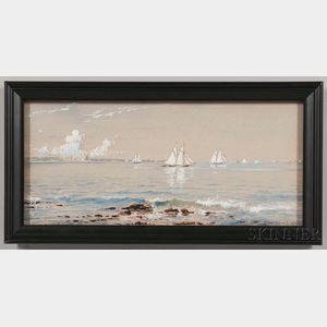 Edmund Darch Lewis (Pennsylvania, 1835-1910) Newport Yacht Scene.