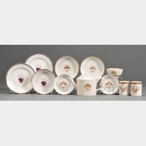 Eleven Assorted Chinese Export Porcelain Table Items