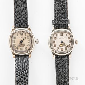 Two Illinois Watch Co. "Guardsman" Wristwatches