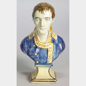 Pratt-type Pearlware Bust of Napoleon
