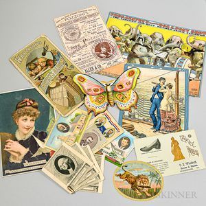 Group of Trade Cards, Advertisements, Labels, and Other Ephemera