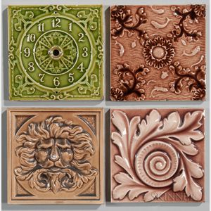 Four Art Pottery Tiles