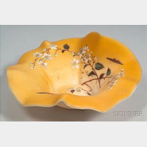 Thomas Webb & Sons Enamel Decorated Glass Bowl