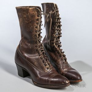 Pair of Women's Leather Boots. 
