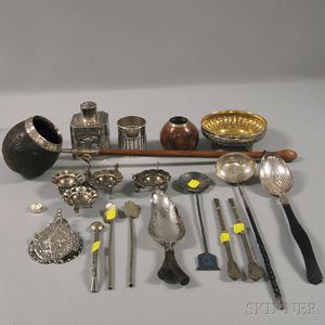 Group of Mostly Peruvian and Mexican Silver Tableware and Flatware