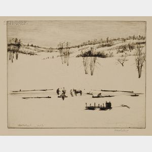 William Harry Warren Bicknell (American, 1860-1947) Lot of Eleven Works: Ten Landscape Views and a Portrait of Robert E. Lee.