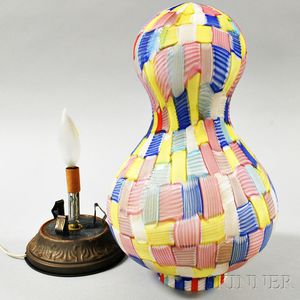 Patchwork Art Glass Table Lamp