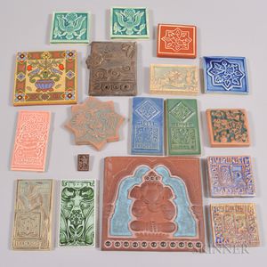 Eighteen Art Pottery Tiles