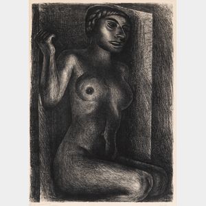 David Alfaro Siqueiros (Mexican, 1896-1974) Nude