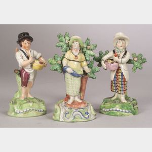 Three Walton Pearlware Bocage Figures